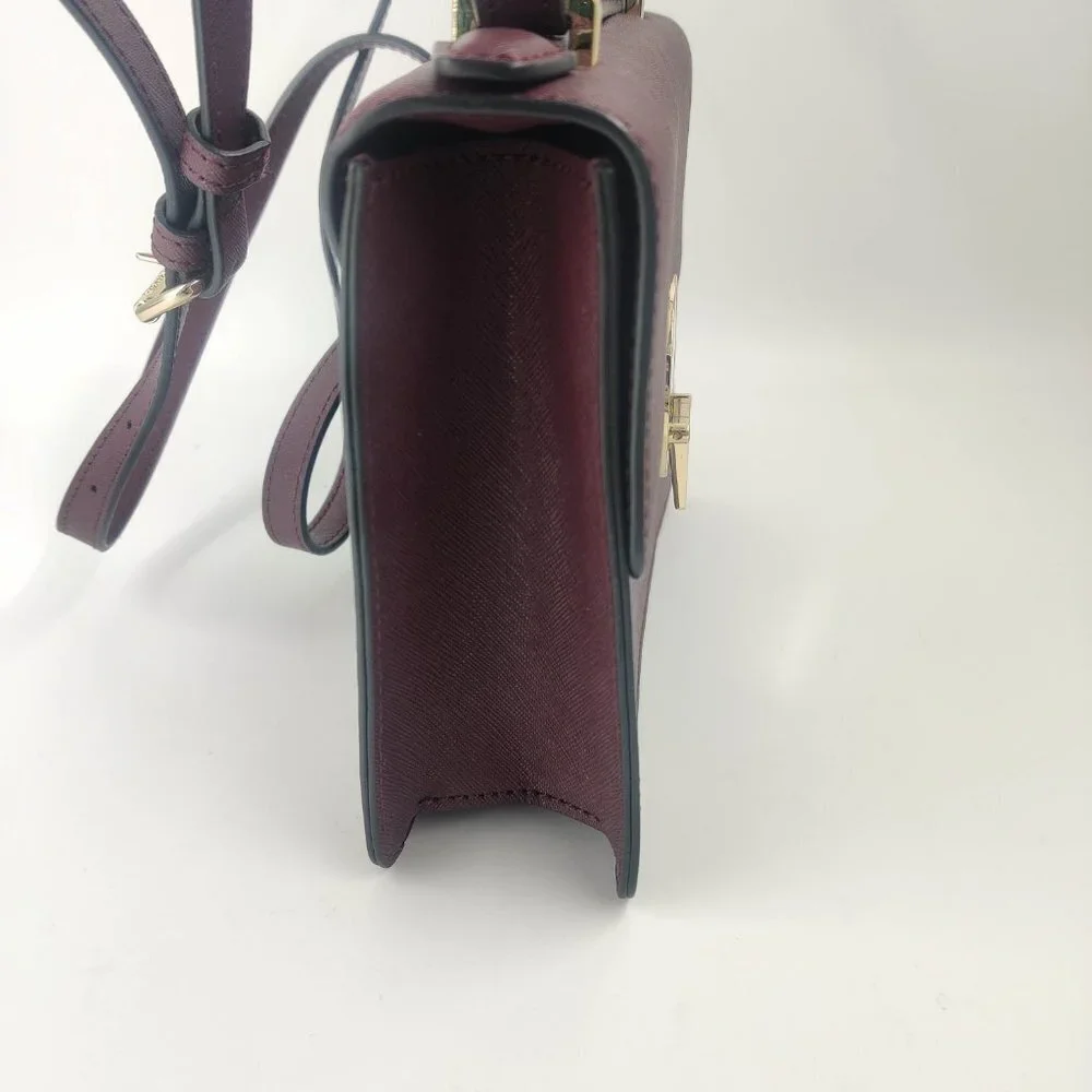Vivienne Westwood Opio Saffiano Small Shoulder Bag in Bordeaux